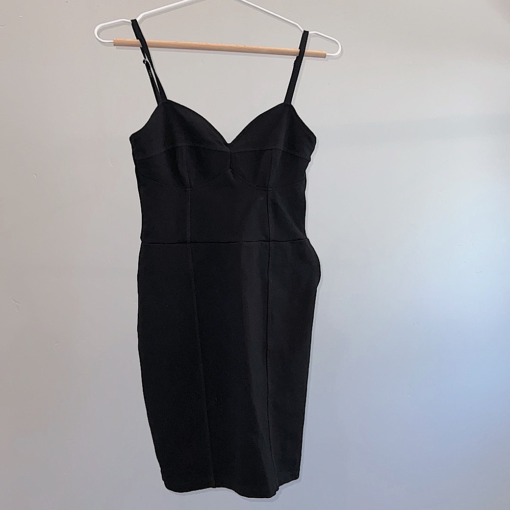 H&M Gold Label LBD corset dress SZ 8